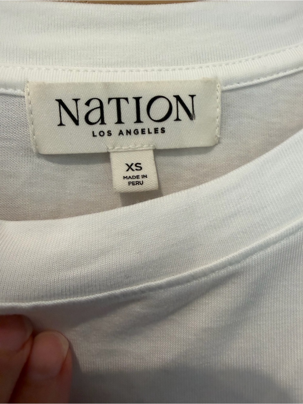 Nation Sadee Crewneck White Ruched Side Short Sleeve Tee / Xsmall — image 5 of 8